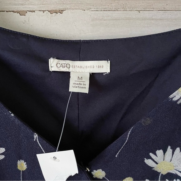 NWT Cato Navy Floral Faux Wrap Dress Medium - Picture 6 of 8